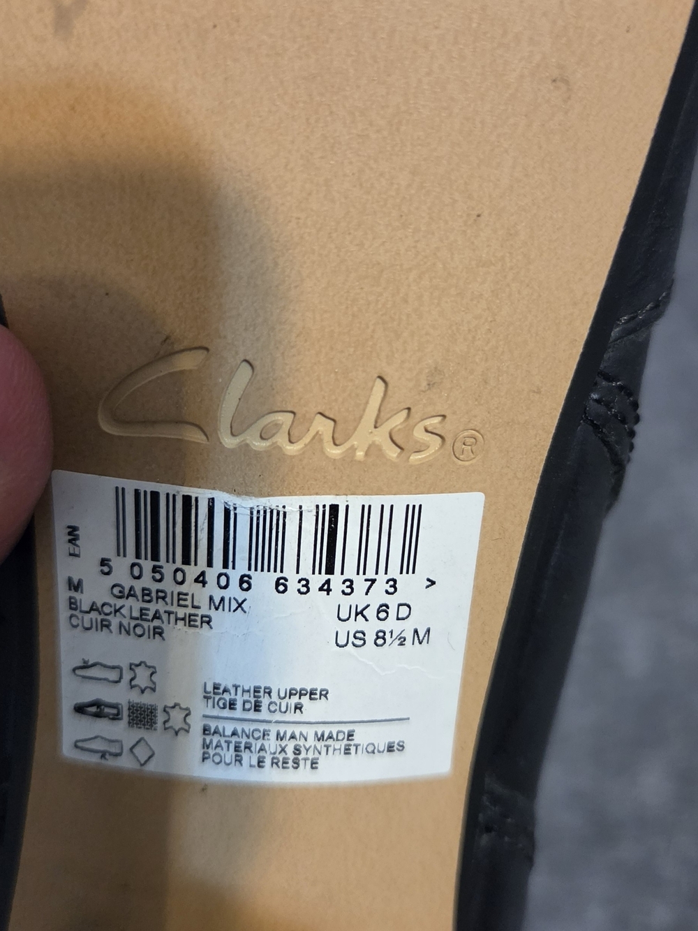 Clarks Black Leather Block Heel Ankle Boots with Buckle - Picture 10 of 10